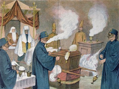 Pohřeb v zednářské lóži v Rakousku, 1897 od Austrian School