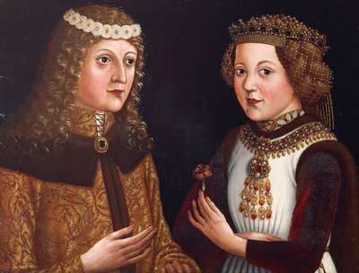 Ladislav posmrtný český král a Magdalena z Valois od Austrian School