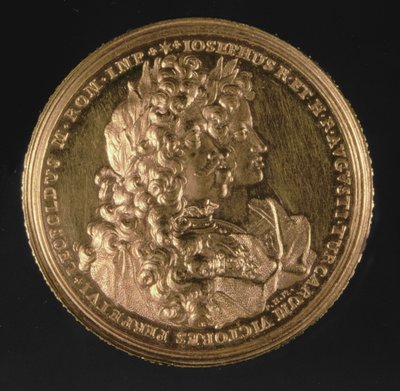 Medailon s portréty císařů Svaté říše římské Leopolda I. (1640-1705) a Josefa I. (1678-1711) od Philippa Heinricha, 1692 (zlato) od Austrian School