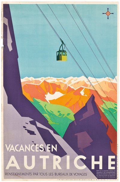 Plakátové reklamní dovolené v Rakousku, od Austrian School
