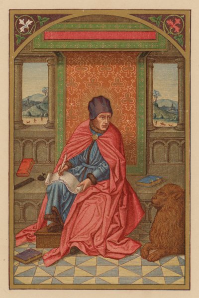 S Marcus Ev (chromolitho) od Austrian School