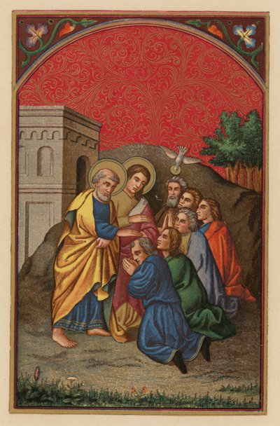 Svatí Petr a Jan v Samaří (chromolit) od Austrian School