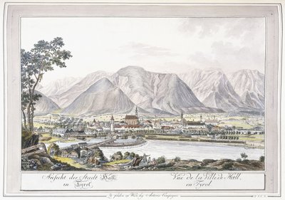 Pohled na Hall in Tirol, 1779-1792 od Austrian School