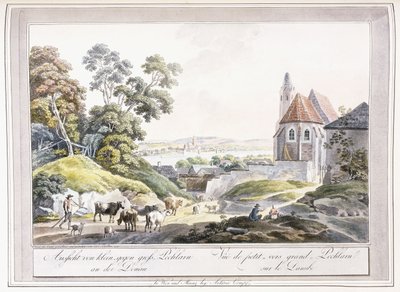 Pohled na Malý a Velký Pechlarn na Dunaji, 1779-1792 od Austrian School