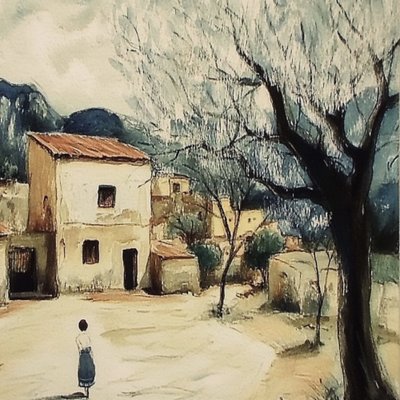 Scéna ze středomořské vesnice od Avanesova Elena