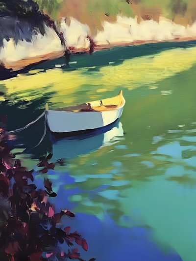 Sluneční odlesky na lodi od Avanesova Elena