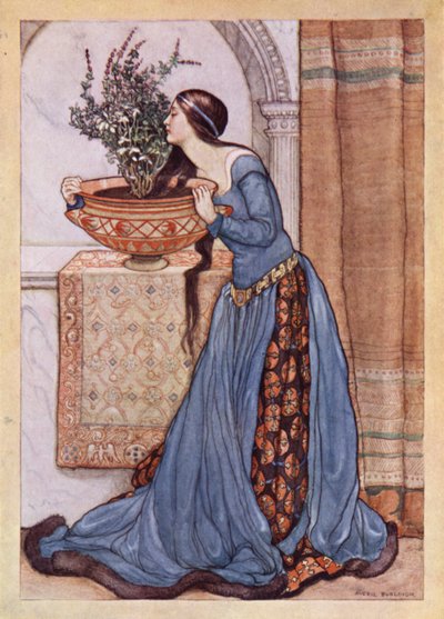 John Keats: Isabella, nebo, hrnec bazalky (barva lito) od Averil Mary Burleigh