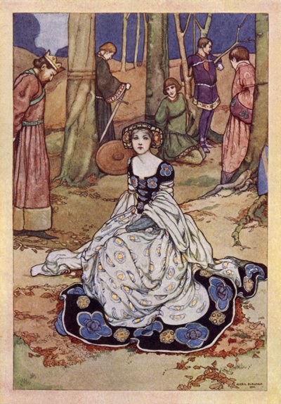 John Keats: Krásná dáma bez slitování (barevné lito) od Averil Mary Burleigh