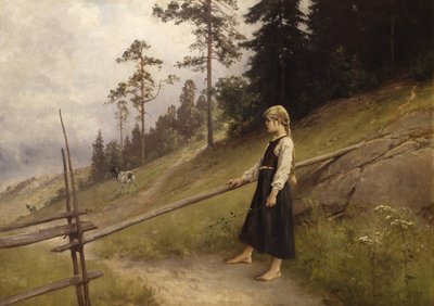 Dairymaid (olej na plátně) od Axel Hjalmar Ender
