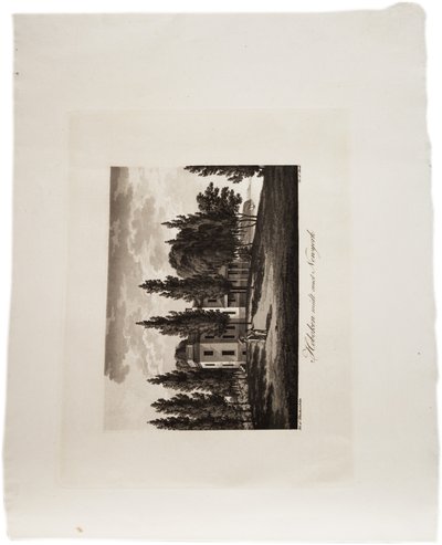 Hoboken naproti New Yorku, z Atlasu Spojených států, 1824 (akvatinta) od Axel Leonhard Klinckowström