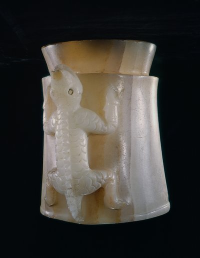 Jar, nalezený na Isla de Sacrificios, Veracruz, Mexiko (onyx) od Aztec
