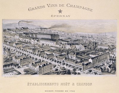 Společnost Moet & Chandon, Epernay, z La France Vinicole, vydavatelství Moet & Chandon od B. Arnaud