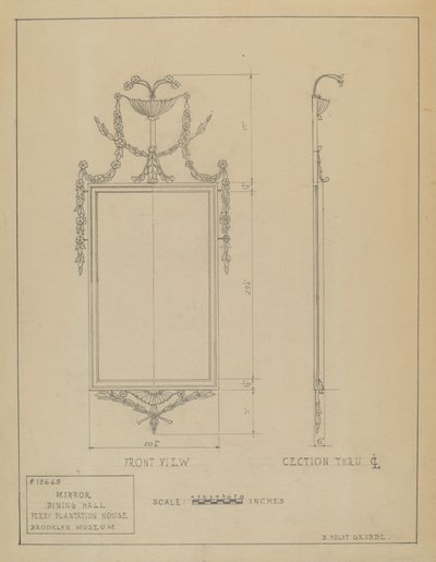 Zrcadlo od B. Holst Grubbe