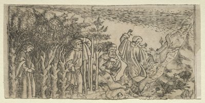 Dante Lost in the Wood: Escape and Meeting Virgil, Canto I, 1481. od Baccio Baldini