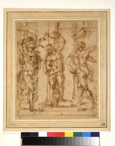 Flagellation (pero a hnědý inkoust na papíře) od Baccio Bandinelli