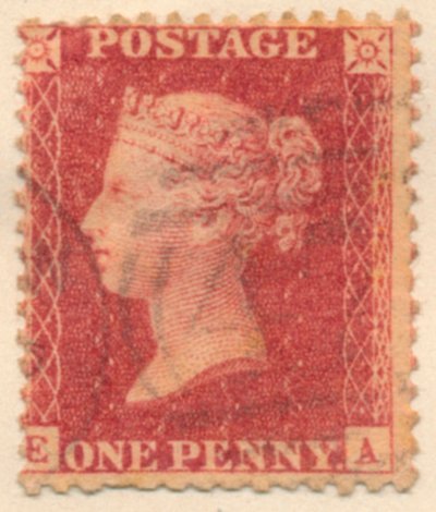 Poštovní známka Penny Red, 1841 od Bacon and Co Perkins