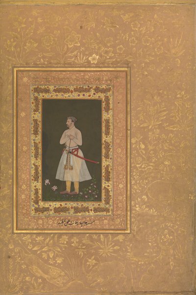 Portrét Jahangir Beg, Jansipar Khan, Folio z alba Shah Jahan, ca. 1627 od Balchand