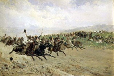 Andalusie: Dostihy na pouti, konec 19. století od Baldomero Calopre y Gimenez