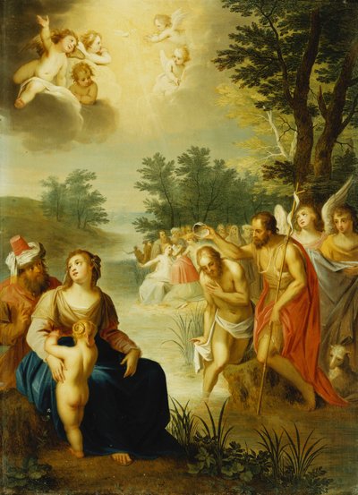 Kristův křest, od Balthasar Beschey