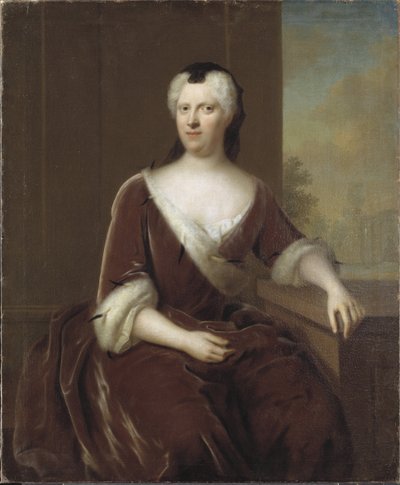 Princesse Albertine Frederique de Bade Durlach - Portrét markraběnky Albertiny Frederiky z Baden-Durlachu (1682-1755), Denner, Balthasar (1685-1749). Olej na plátně. Rozměr: 124 x 102 cm. Národní muzeum Stockholm od Balthasar Denner