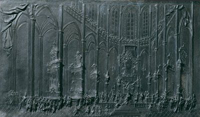 Korunovace Marie Terezie v pražské katedrále na "krále" českého dne 12. května 1743 od Balthasar Ferdinand Moll