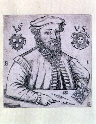 Portrét Virgilia Solise (1514-62), německý grafik od Balthasar Jenichen