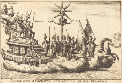 Argonote Asterion vedený Jupiterem Fulminates od Balthasar Moncornet after Remigio Cantagallina