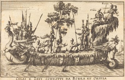Calai přinesly ze Zeti Borea a Oritia od Balthasar Moncornet after Remigio Cantagallina