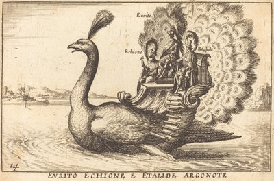 Evrytus Echione z Etalides the Argonaut od Balthasar Moncornet after Remigio Cantagallina