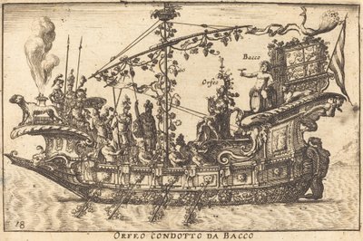 Orfeus vedený Bacchem od Balthasar Moncornet after Remigio Cantagallina