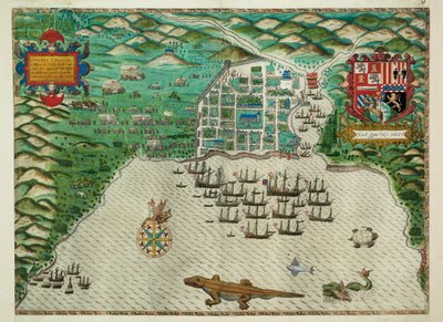 Mapa Santo Domingo od Baptista Boazio