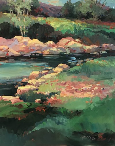 Olej na plátně Zima od Barbara Cleary