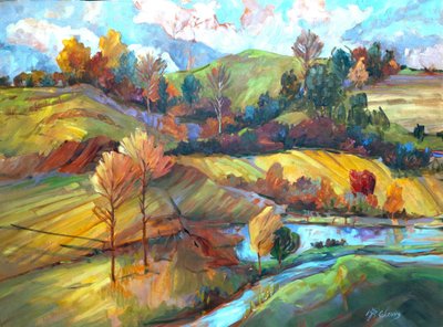 Přechody, cca 1980-2000 (olej na plátně) od Barbara Cleary