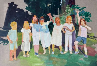 Bittersweet 4, 2025, olej na lněném plátně od Barbara Hoogeweegen