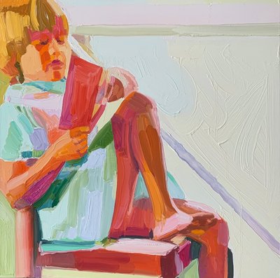 Bez názvu 7, 2021 (olej na plátně) od Barbara Hoogeweegen