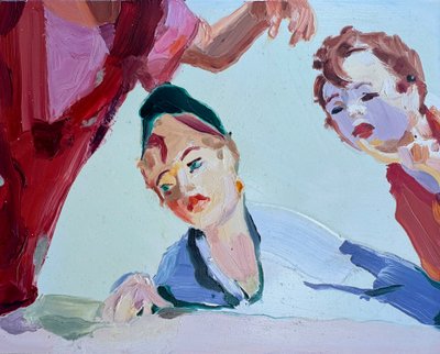 keramika 2, 2024, olej na desce od Barbara Hoogeweegen