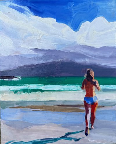 hrabství kerry, 2023, olej na desce od Barbara Hoogeweegen