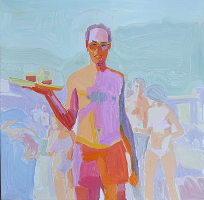 down the islands, 2021, olej na plátně od Barbara Hoogeweegen