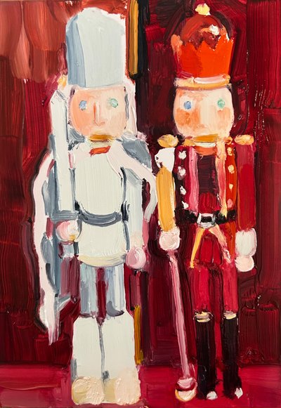 louskáčky, 2024, olej na desce od Barbara Hoogeweegen