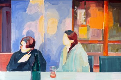 náš pomeranč, 2025, olej na desce od Barbara Hoogeweegen