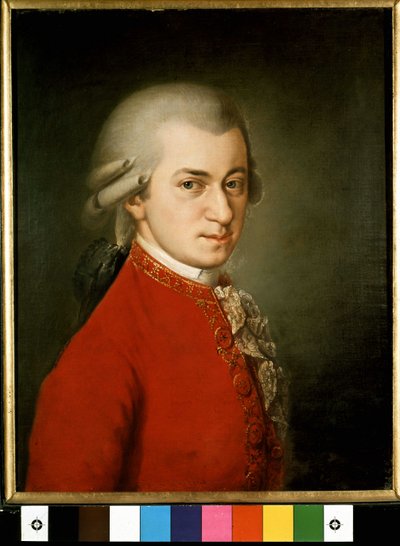 Portrét Wolfganga Amadea Mozarta (1756-1791) - obraz Barbary Krafft od Barbara Krafft
