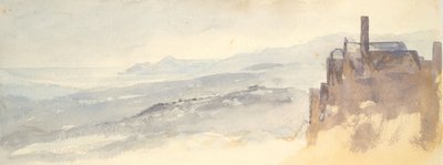 Krajina: Domy na útesu (akvarel a grafit na tkaném papíře) od Barbara Leigh Smith Bodichon
