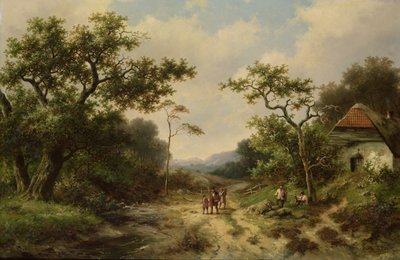 Venkovská krajina, 19. století od Barend Cornelis Koekkoek