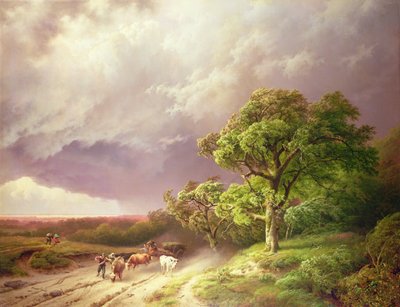 Přicházející bouře od Barend Cornelis Koekkoek