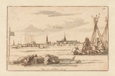 Tábořiště armády Willema III poblíž Sint-Truiden, Limburg od Barend Klotz (attributed to)