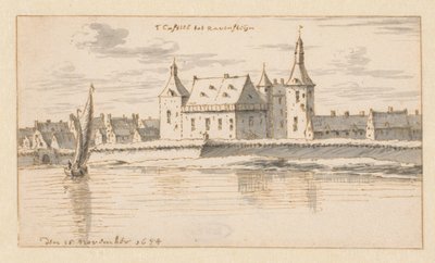 Pohled na hrad Ravenstein, Severní Brabantsko od Barend Klotz (attributed to)