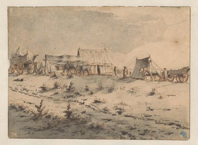 Pohled na armádní základnu od Barend Klotz (attributed to)