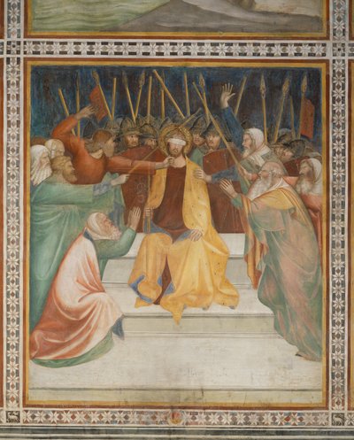 Scéna z Nového zákona: Korunování trním (freska) od Barna da Siena