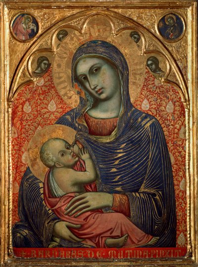 Marie kojící Ježíše (Malba od Barnaba da Modena