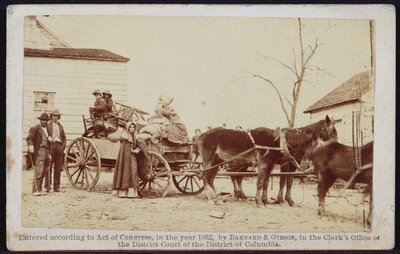 Odjezd ze staré usedlosti, Centreville, Virginia, 1862, z Bradys Album Gallery, č. 306 (černobílá fotografie) od Barnard and Gibson
